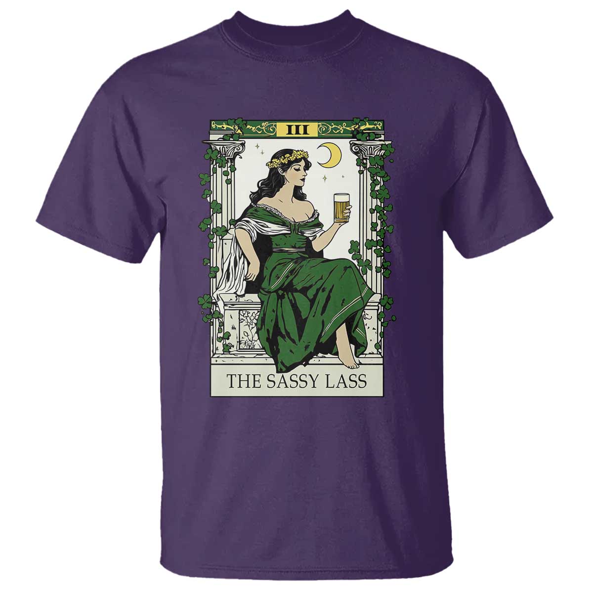 The Sassy Lass Tarot Card T Shirt Funny St Patrick's Day