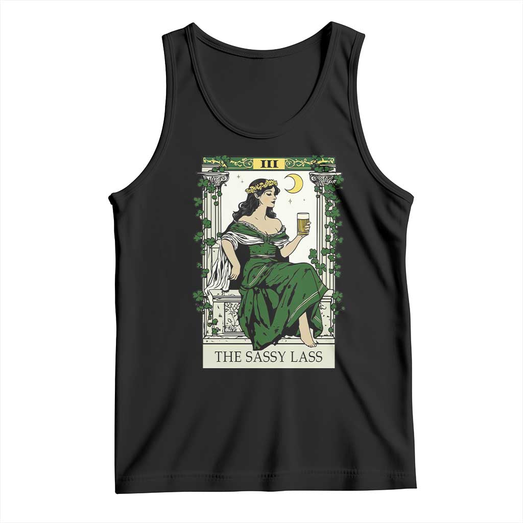 The Sassy Lass Tarot Card Tank Top Funny St Patrick's Day