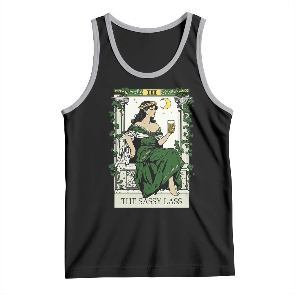 The Sassy Lass Tarot Card Tank Top Funny St Patrick's Day