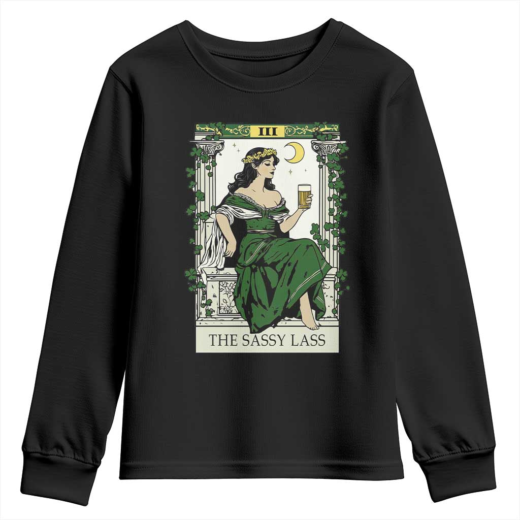 The Sassy Lass Tarot Card Youth Sweatshirt Funny St Patrick's Day