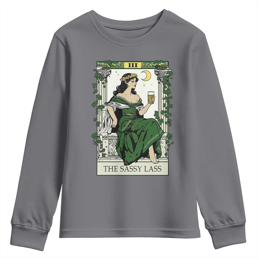 The Sassy Lass Tarot Card Youth Sweatshirt Funny St Patrick's Day