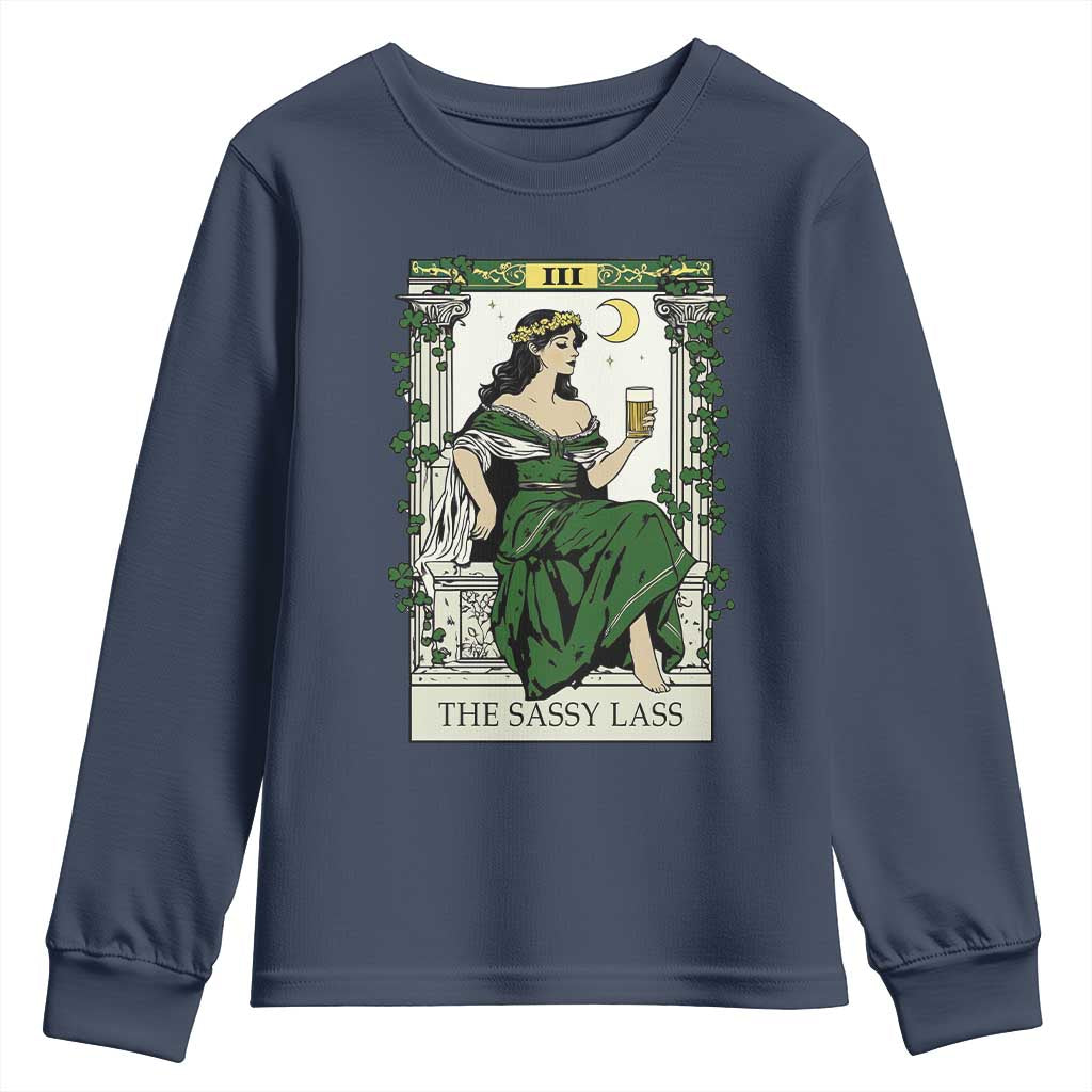 The Sassy Lass Tarot Card Youth Sweatshirt Funny St Patrick's Day