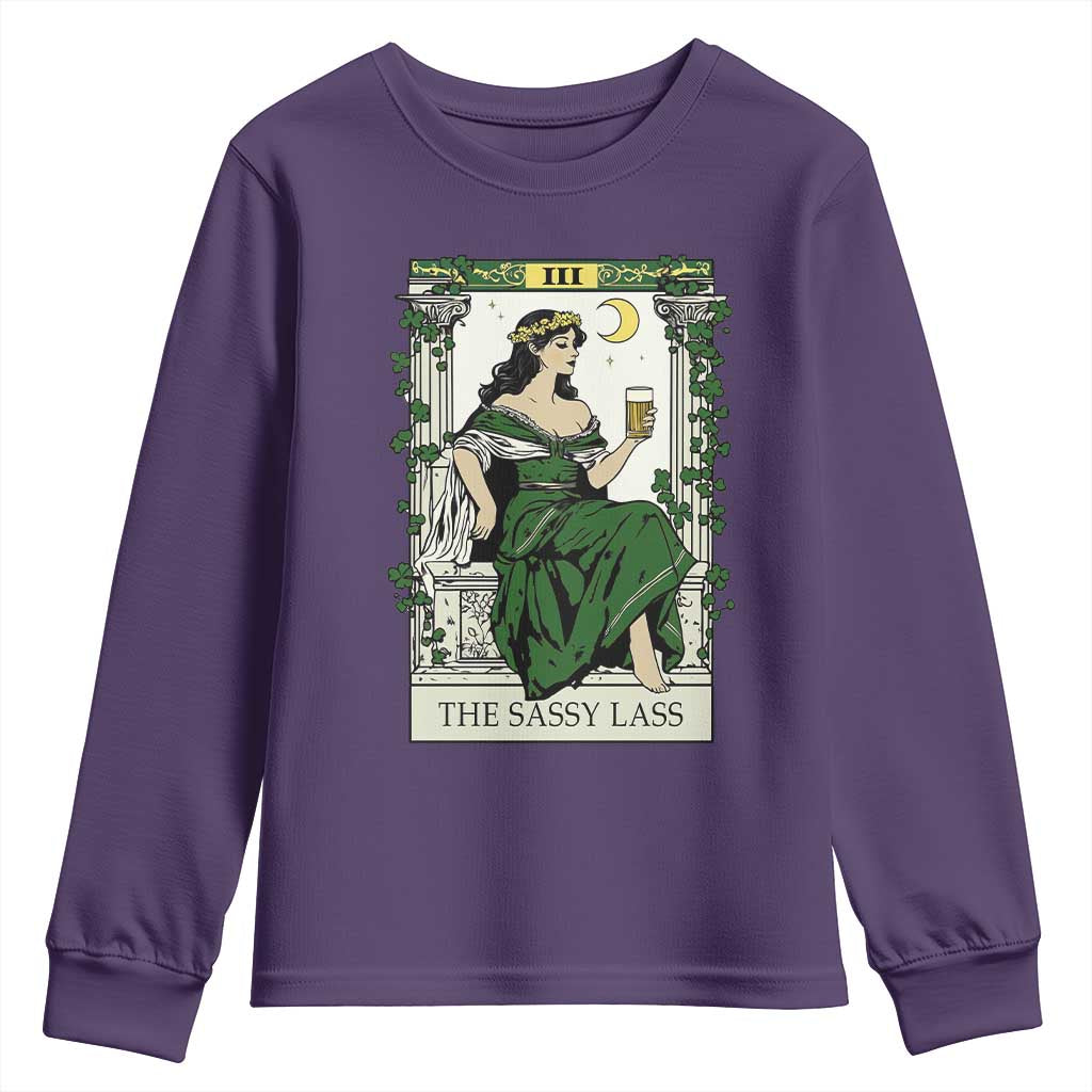 The Sassy Lass Tarot Card Youth Sweatshirt Funny St Patrick's Day