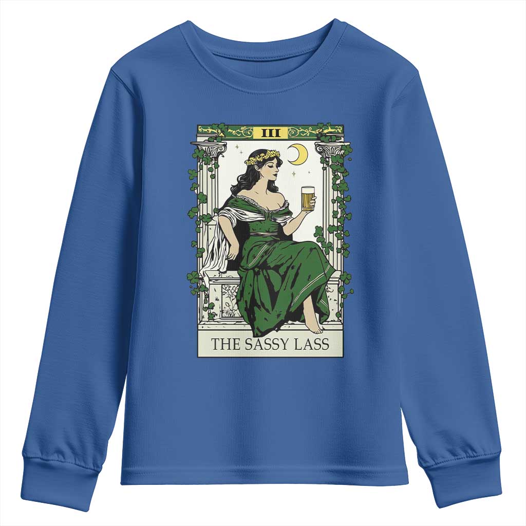 The Sassy Lass Tarot Card Youth Sweatshirt Funny St Patrick's Day