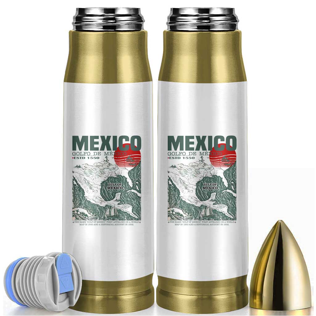 Gulf of Mexico Estd 1550 Bullet Tumbler Golfo De Mexico Historic Map Retro Graphic