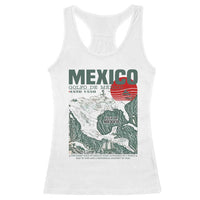 Gulf of Mexico Estd 1550 Racerback Tank Top Golfo De Mexico Historic Map Retro Graphic