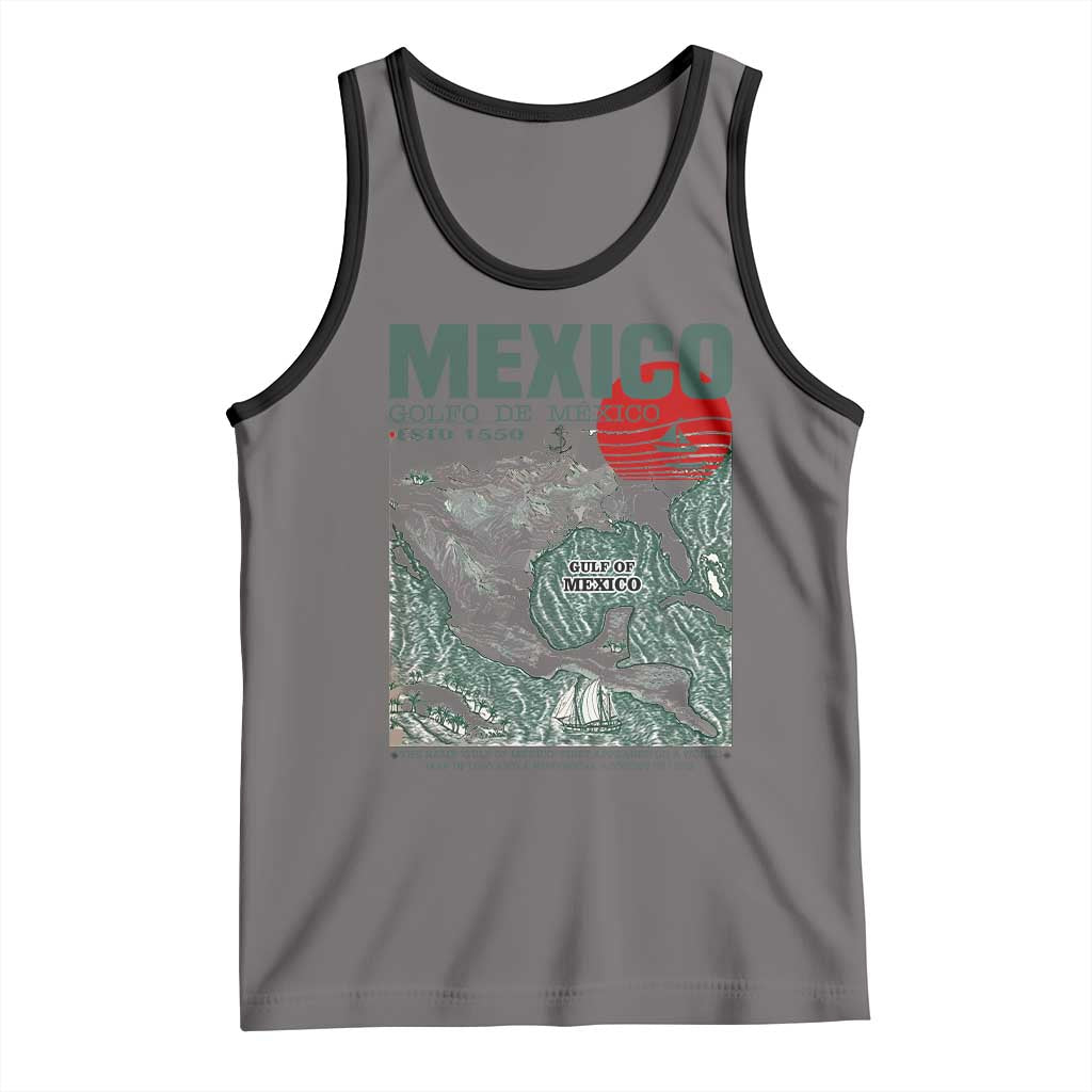 Gulf of Mexico Estd 1550 Tank Top Golfo De Mexico Historic Map Retro Graphic