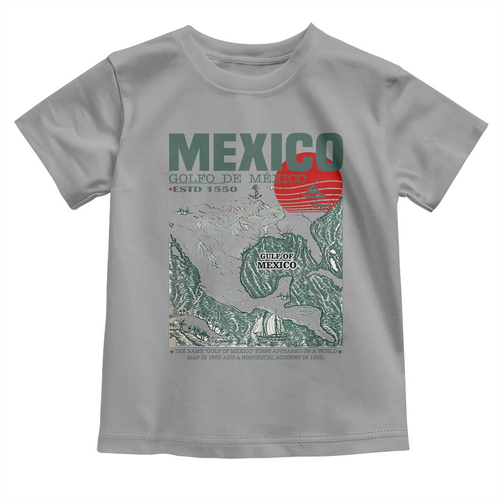 Gulf of Mexico Estd 1550 Toddler T Shirt Golfo De Mexico Historic Map Retro Graphic