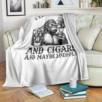 I Like Whiskey and Cigars and Maybe 3 People Throw Blanket Funny Bigfoot Drinking and Cigarette Anti-Social Humor