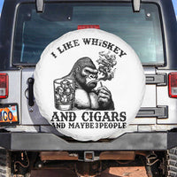 I Like Whiskey and Cigars and Maybe 3 People Spare Tire Cover Funny Bigfoot Drinking and Cigarette Anti-Social Humor