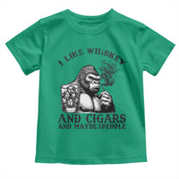 I Like Whiskey and Cigars and Maybe 3 People Toddler T Shirt Funny Bigfoot Drinking and Cigarette Anti-Social Humor