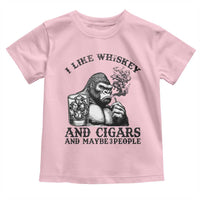 I Like Whiskey and Cigars and Maybe 3 People Toddler T Shirt Funny Bigfoot Drinking and Cigarette Anti-Social Humor
