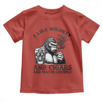 I Like Whiskey and Cigars and Maybe 3 People Toddler T Shirt Funny Bigfoot Drinking and Cigarette Anti-Social Humor