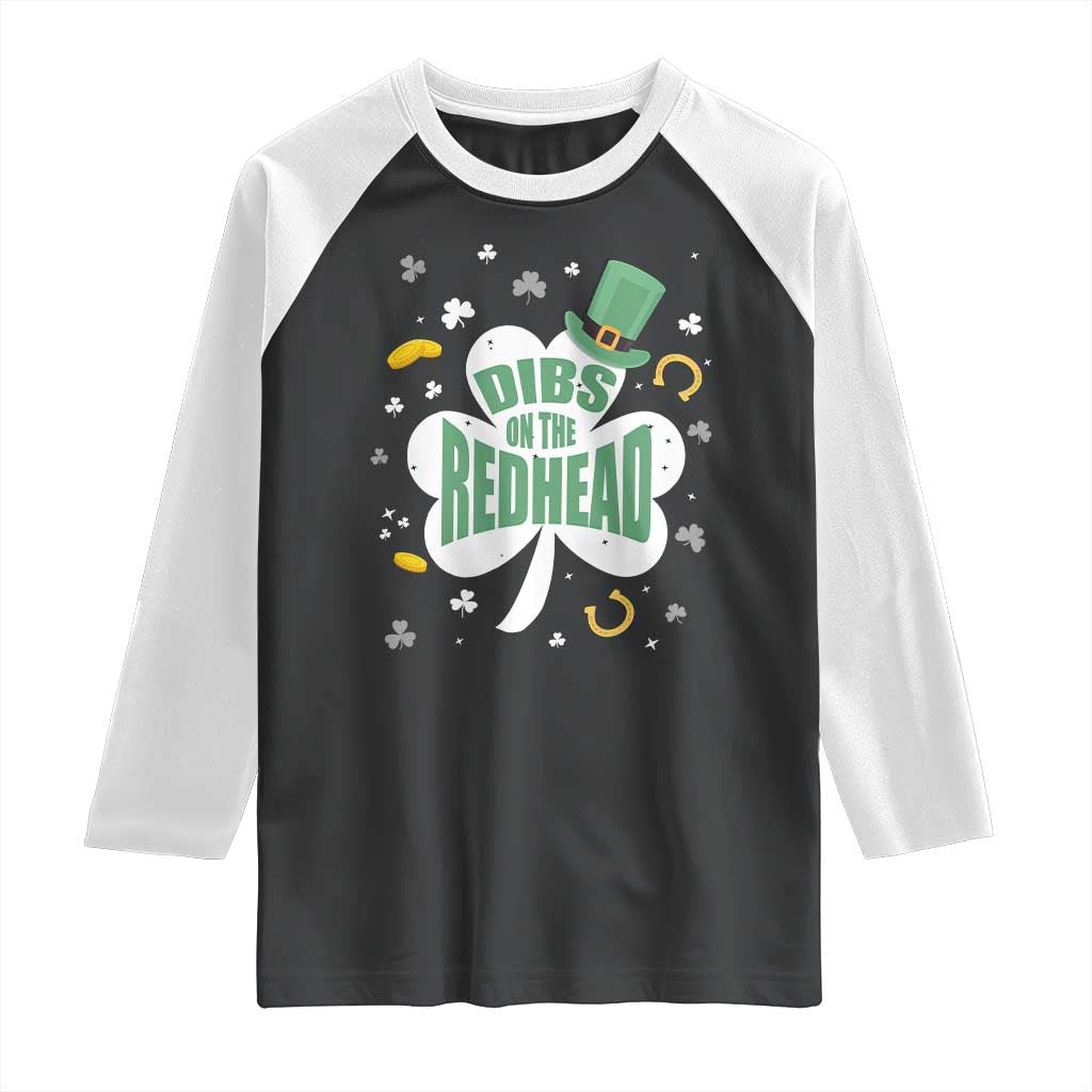 Funny Irish St Patricks Day Raglan Shirt Prone To Shenanigans