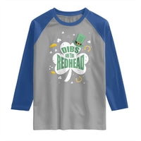 Funny Irish St Patricks Day Raglan Shirt Prone To Shenanigans