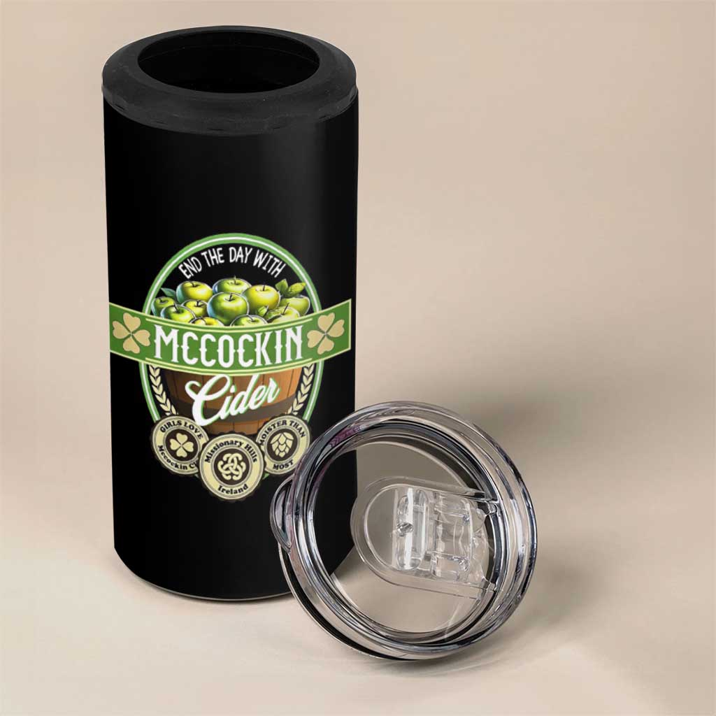 Mccockin Cider 4 in 1 Can Cooler Tumbler Funny St Patrick's Day