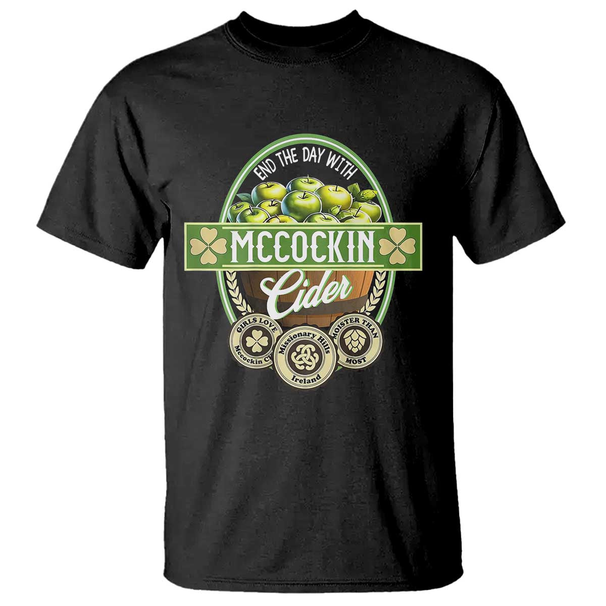 Mccockin Cider T Shirt Funny St Patrick's Day
