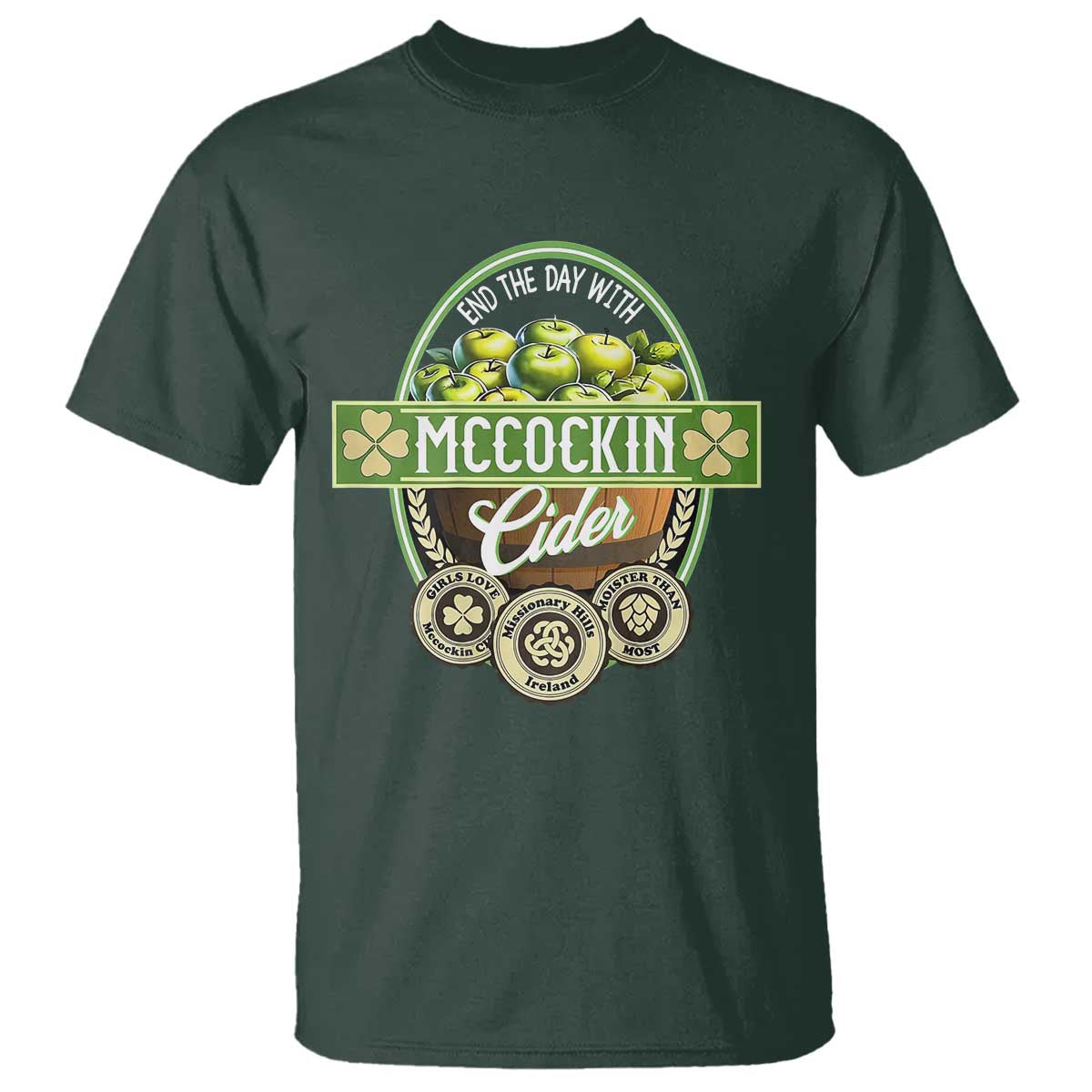 Mccockin Cider T Shirt Funny St Patrick's Day