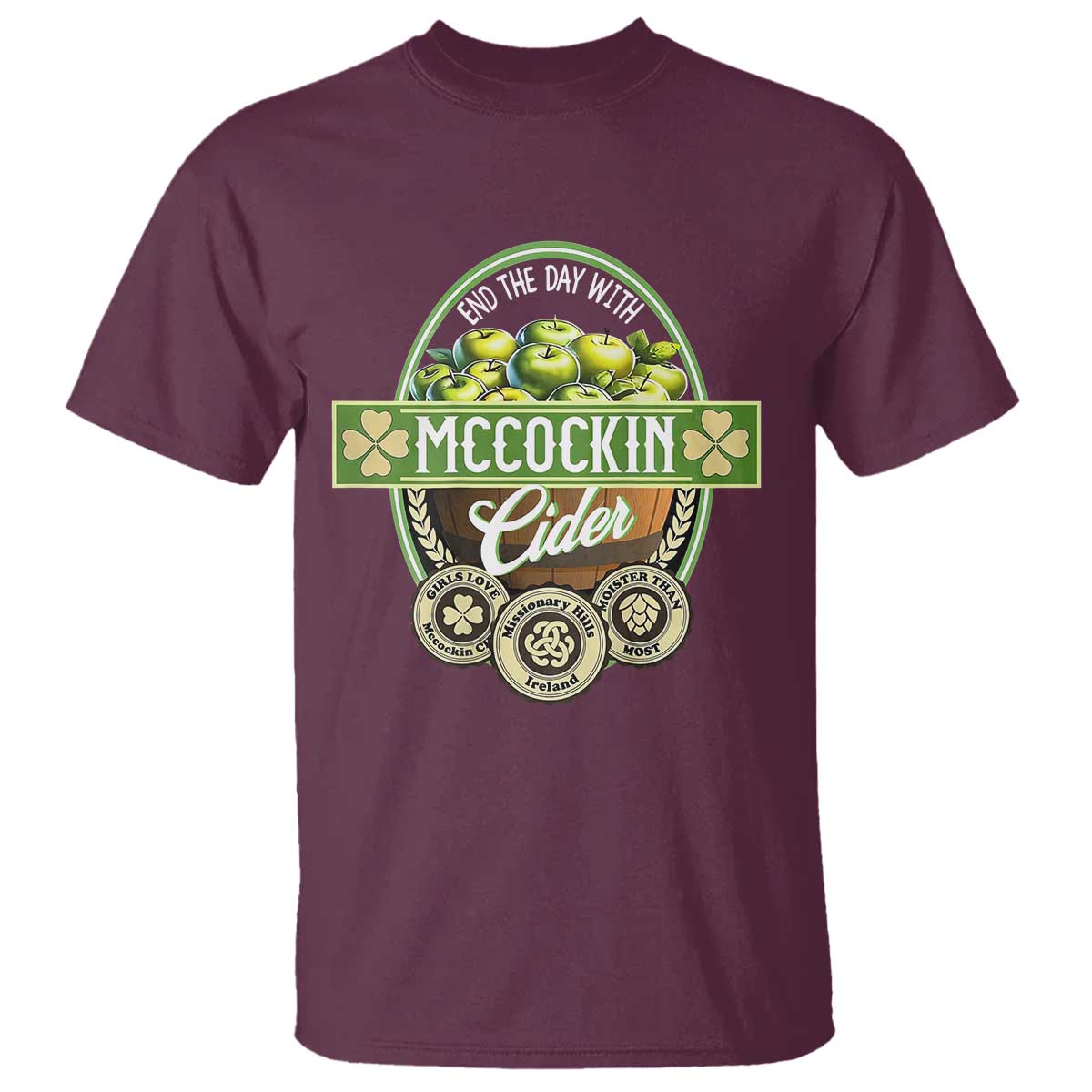 Mccockin Cider T Shirt Funny St Patrick's Day