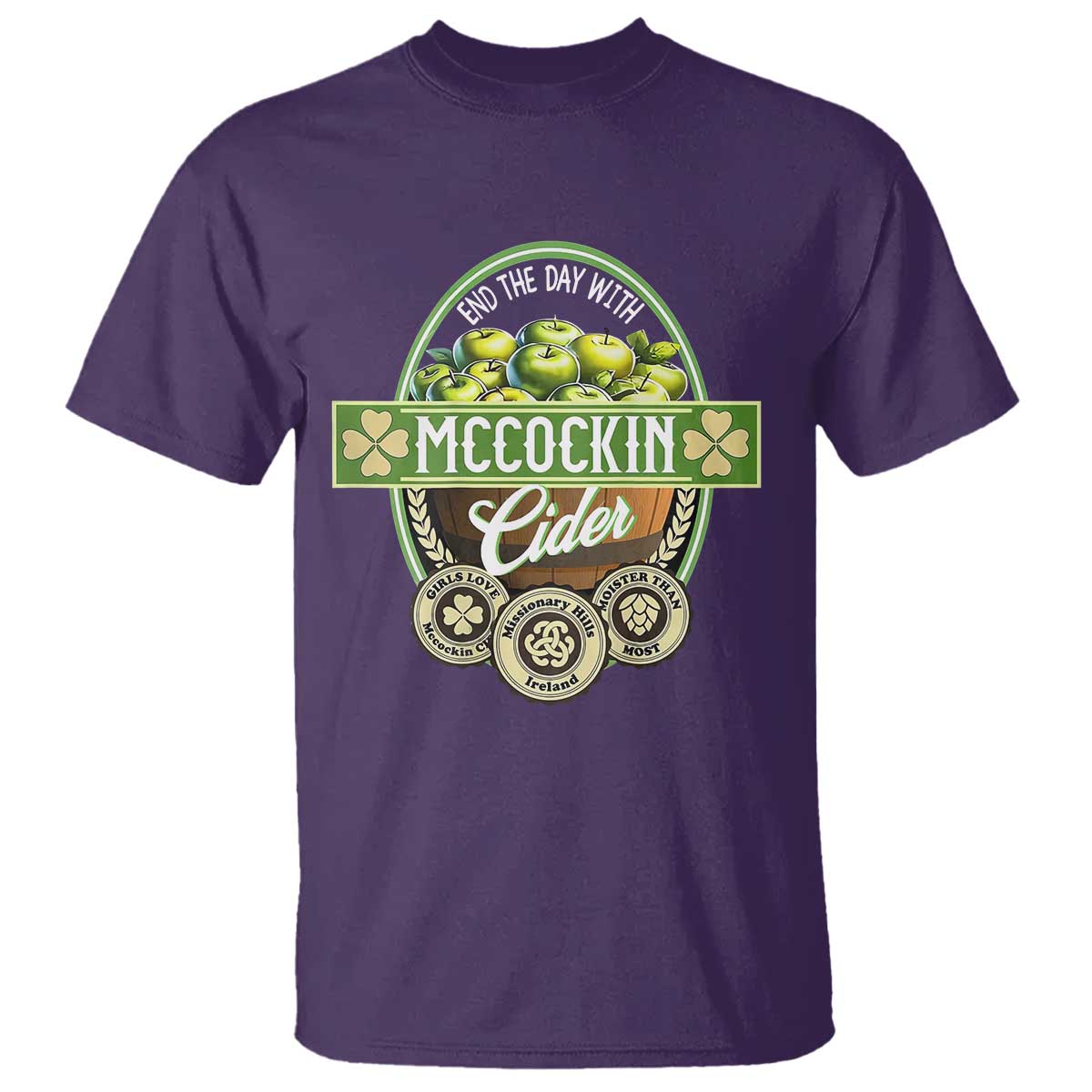 Mccockin Cider T Shirt Funny St Patrick's Day