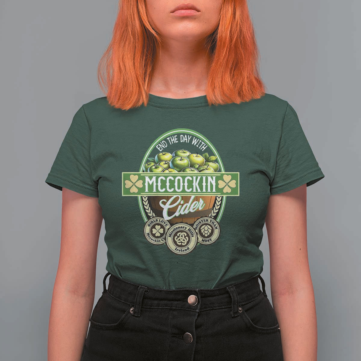 Mccockin Cider T Shirt For Women Funny St Patrick's Day
