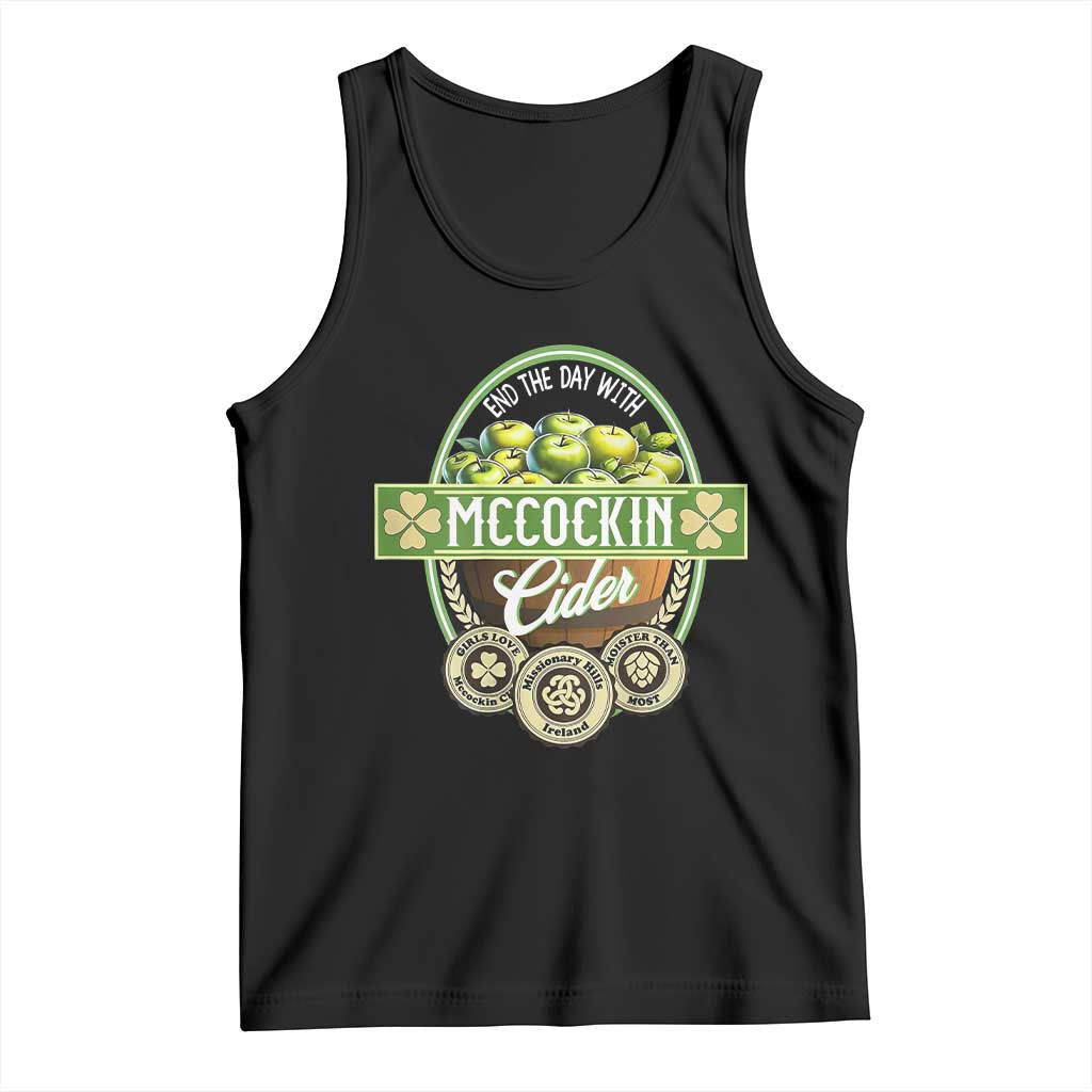 Mccockin Cider Tank Top Funny St Patrick's Day