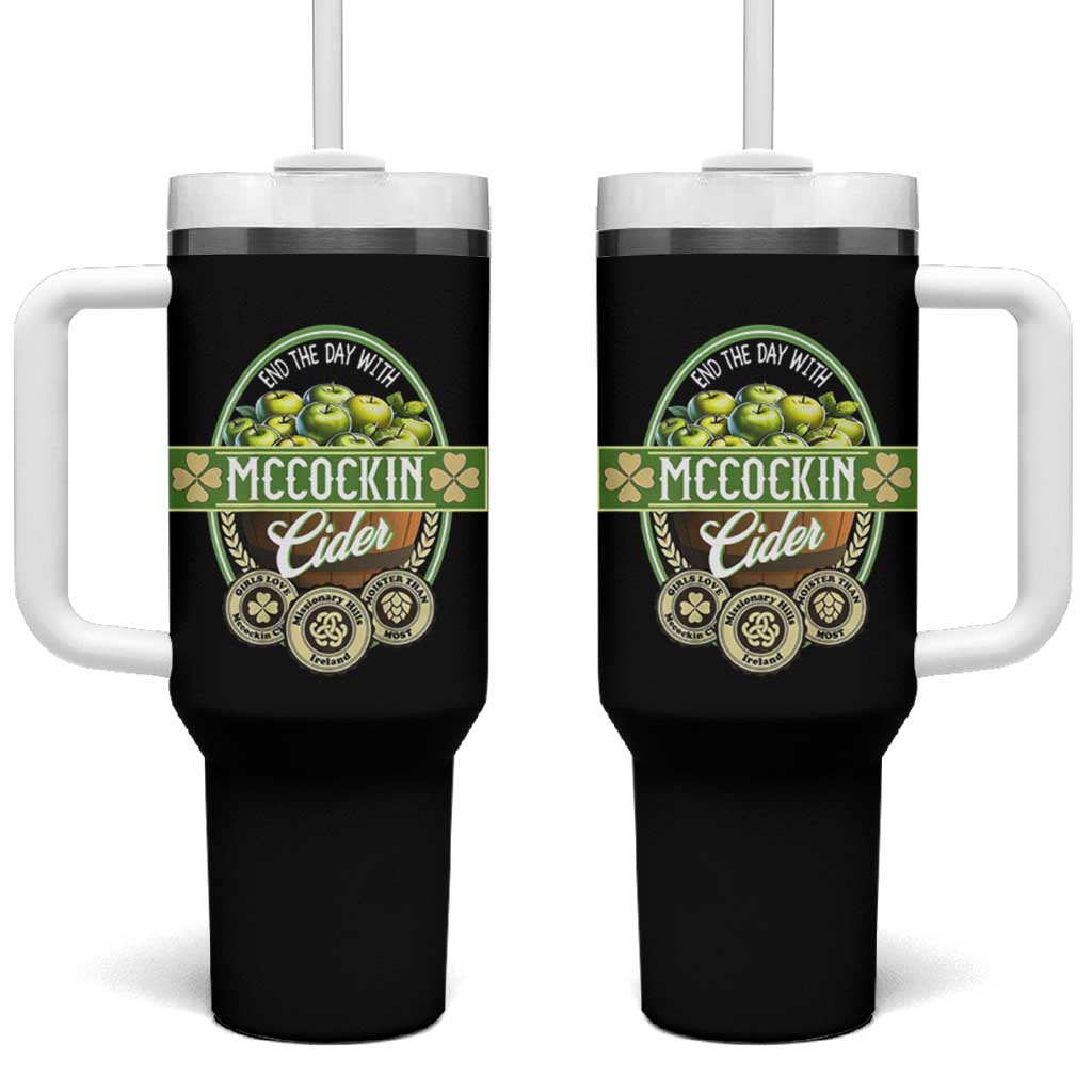 Mccockin Cider Tumbler With Handle Funny St Patrick's Day