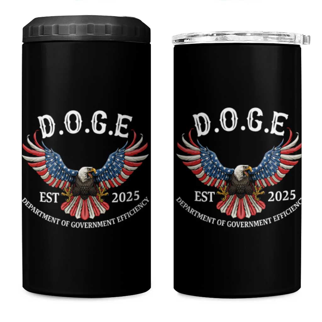 DOGE Department Of Government Efficiency 4 in 1 Can Cooler Tumbler Est 2025 American Eagle