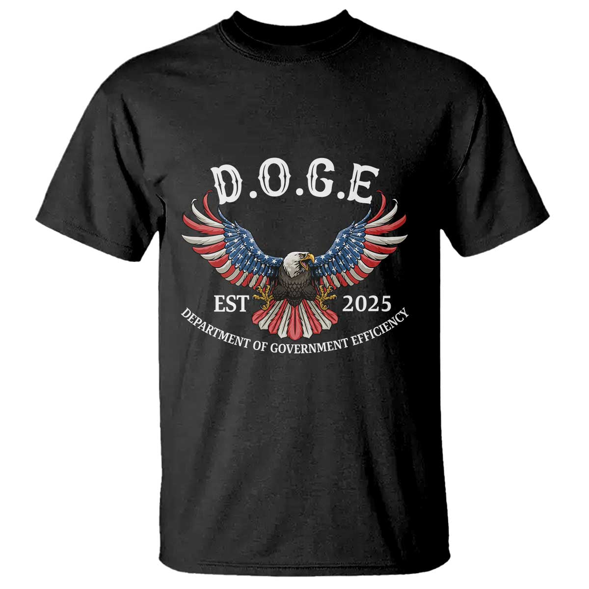 DOGE Department Of Government Efficiency T Shirt Est 2025 American Eagle