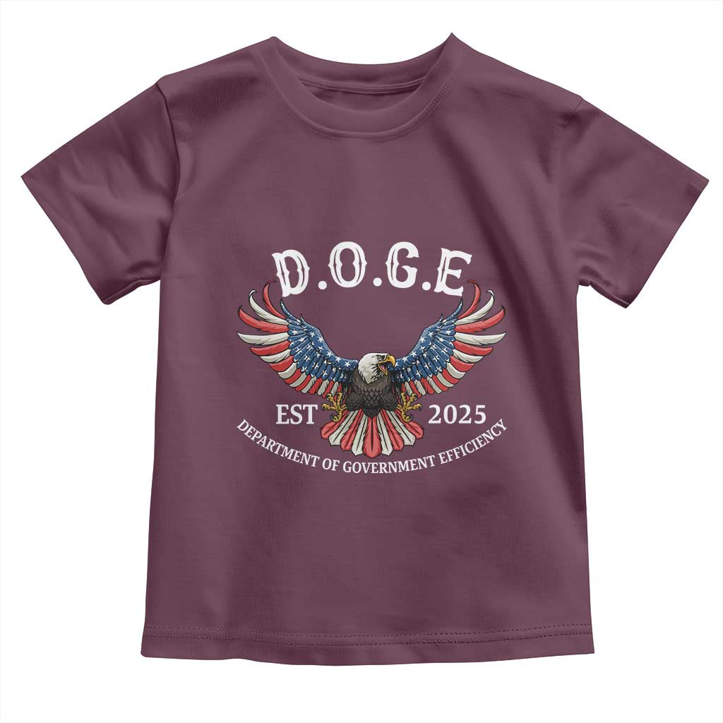 DOGE Department Of Government Efficiency Toddler T Shirt Est 2025 American Eagle