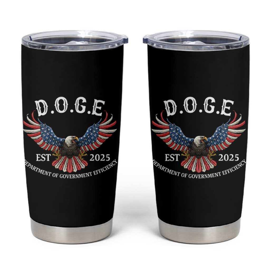 DOGE Department Of Government Efficiency Tumbler Cup Est 2025 American Eagle