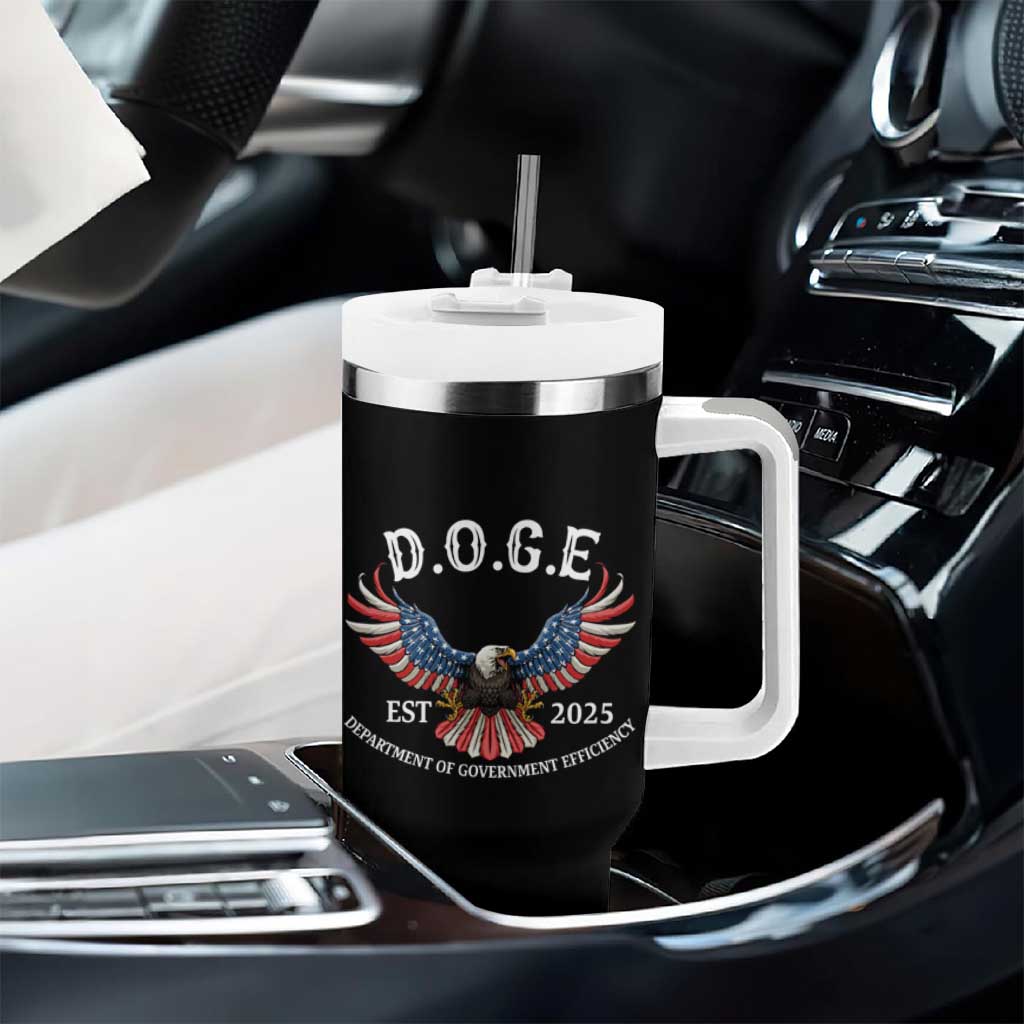 DOGE Department Of Government Efficiency Tumbler With Handle Est 2025 American Eagle