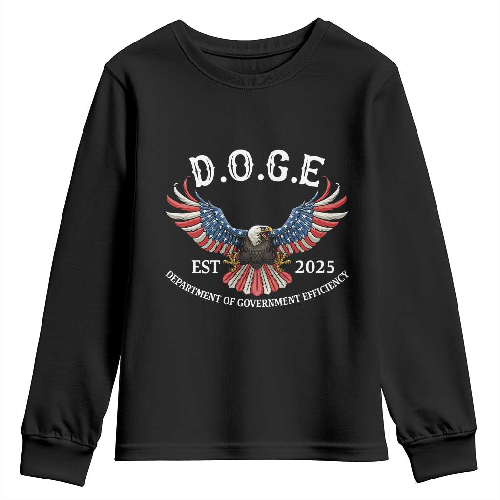 DOGE Department Of Government Efficiency Youth Sweatshirt Est 2025 American Eagle
