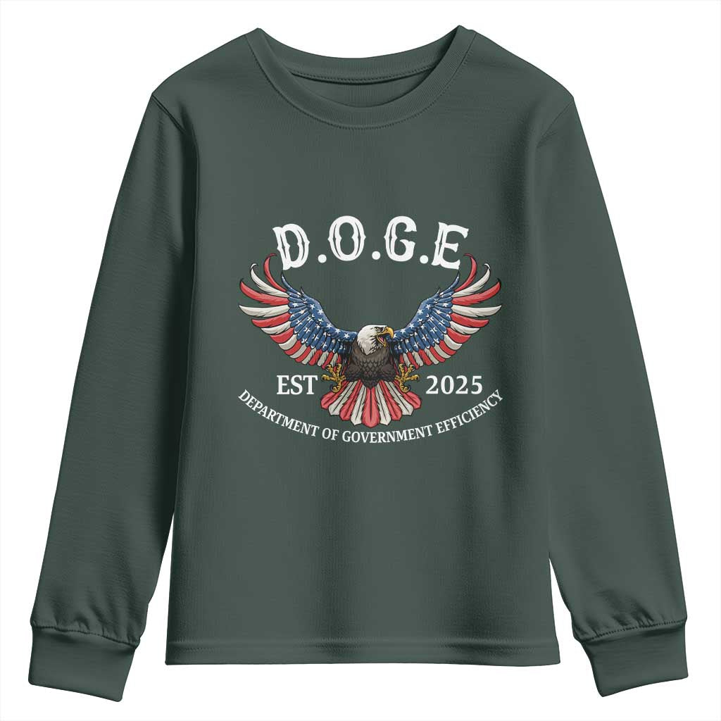 DOGE Department Of Government Efficiency Youth Sweatshirt Est 2025 American Eagle