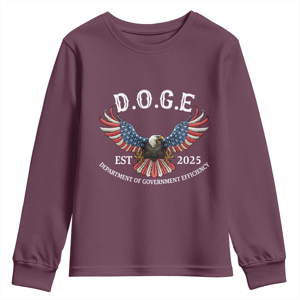 DOGE Department Of Government Efficiency Youth Sweatshirt Est 2025 American Eagle