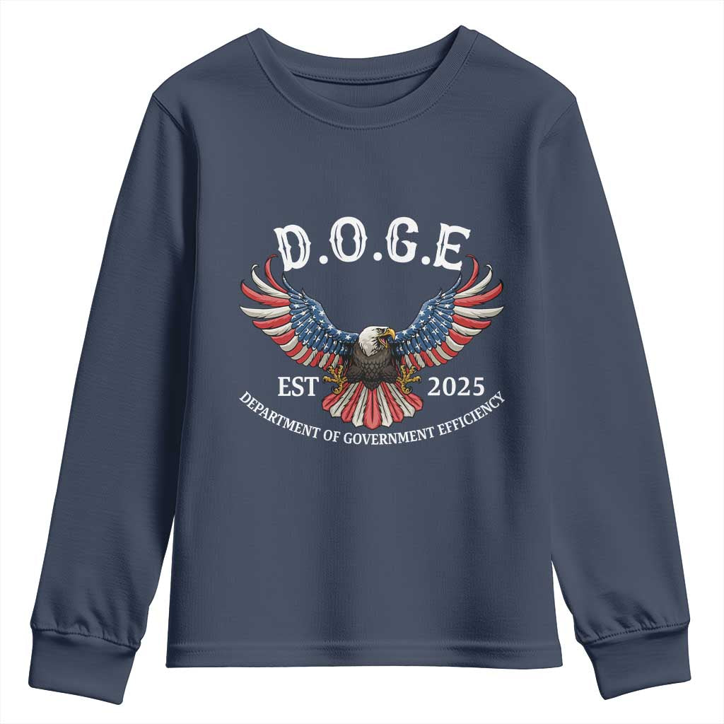 DOGE Department Of Government Efficiency Youth Sweatshirt Est 2025 American Eagle