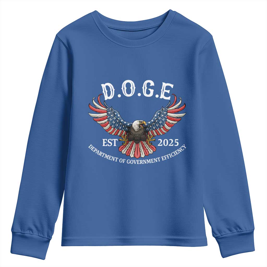 DOGE Department Of Government Efficiency Youth Sweatshirt Est 2025 American Eagle