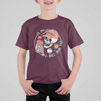 In My T-Ball Mom Era Skeleton T Shirt For Kid Baseball Mother's Day TS02