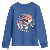 In My T-Ball Mom Era Skeleton Youth Sweatshirt Baseball Mother's Day TS02