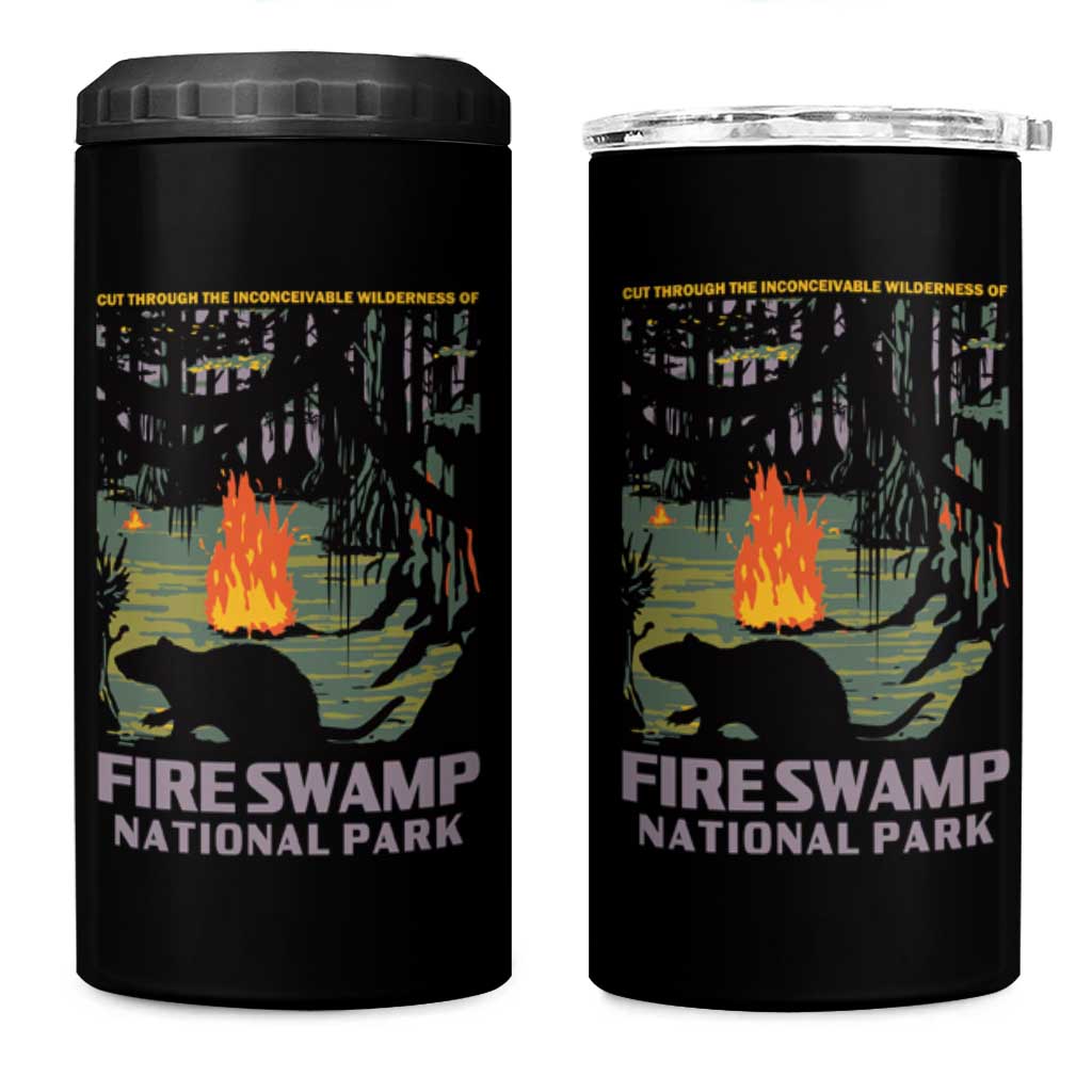 Fire Swamp National Park 4 in 1 Can Cooler Tumbler Inconceivable Fantasy Adventure