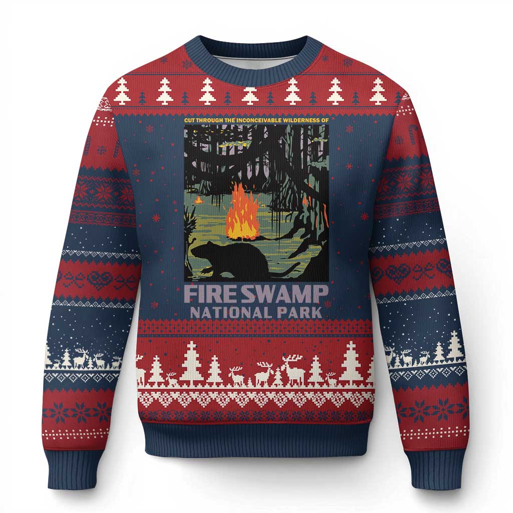 Fire Swamp National Park Ugly Christmas Sweater Inconceivable Fantasy Adventure - Wonder Print Shop