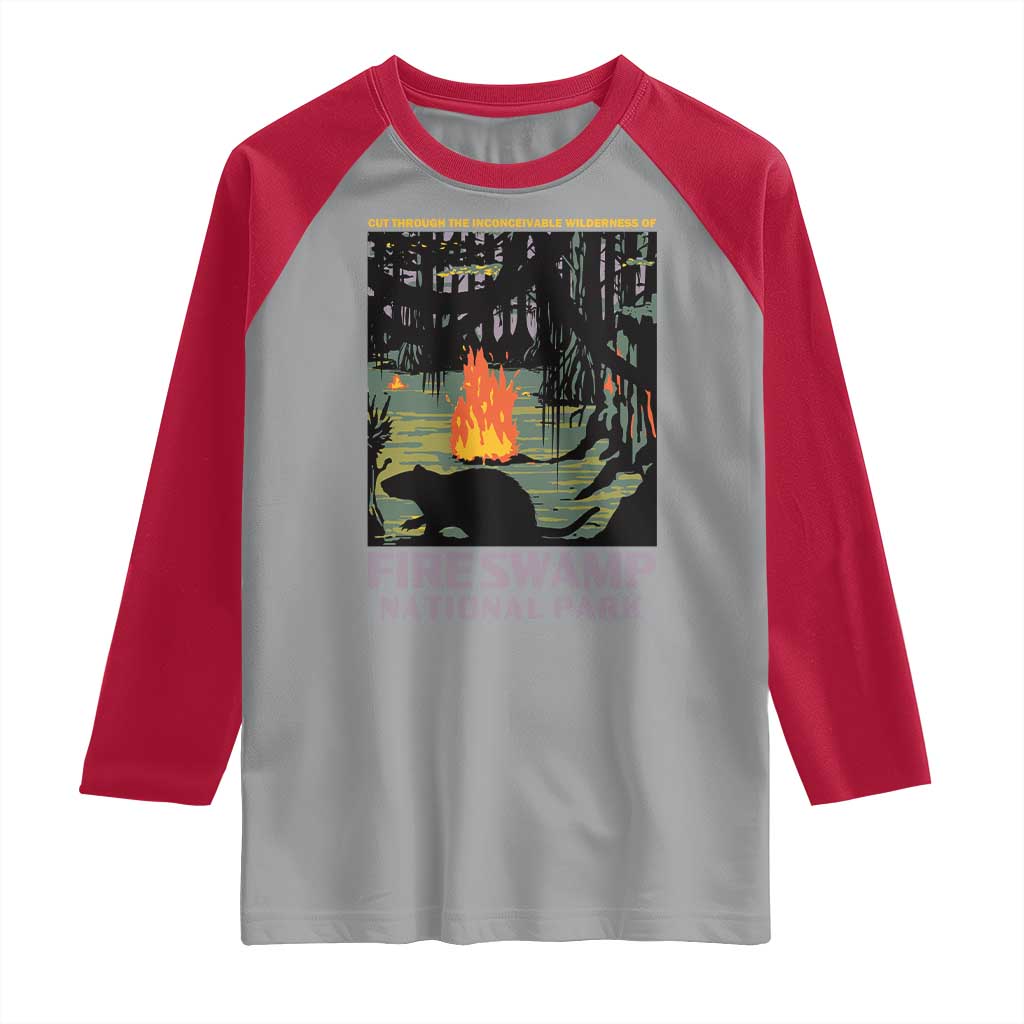 Fire Swamp National Park Raglan Shirt Inconceivable Fantasy Adventure