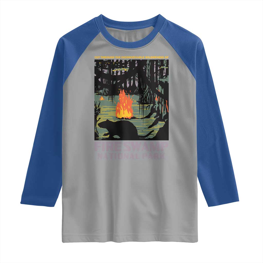 Fire Swamp National Park Raglan Shirt Inconceivable Fantasy Adventure