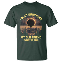 Hello Darkness My Old Friend August 12 2026 T Shirt Total Solar Eclipse Humorous Astronomy Gift