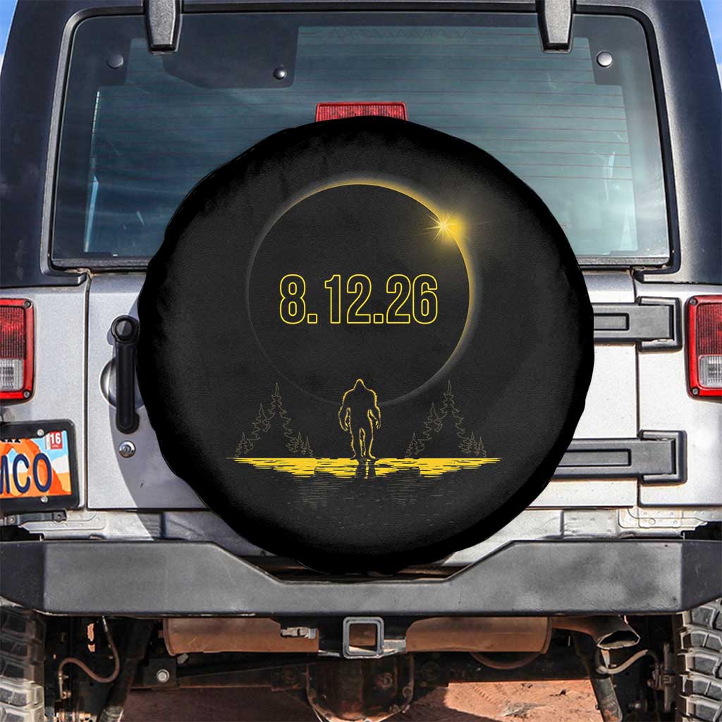 Bigfoot August 12 2026 Total Solar Eclipse Spare Tire Cover Totality Sasquatch Cryptid Stargazer Memorabilia