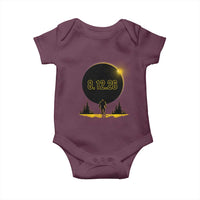 Bigfoot August 12 2026 Total Solar Eclipse Baby Onesie Totality Sasquatch Cryptid Stargazer Memorabilia