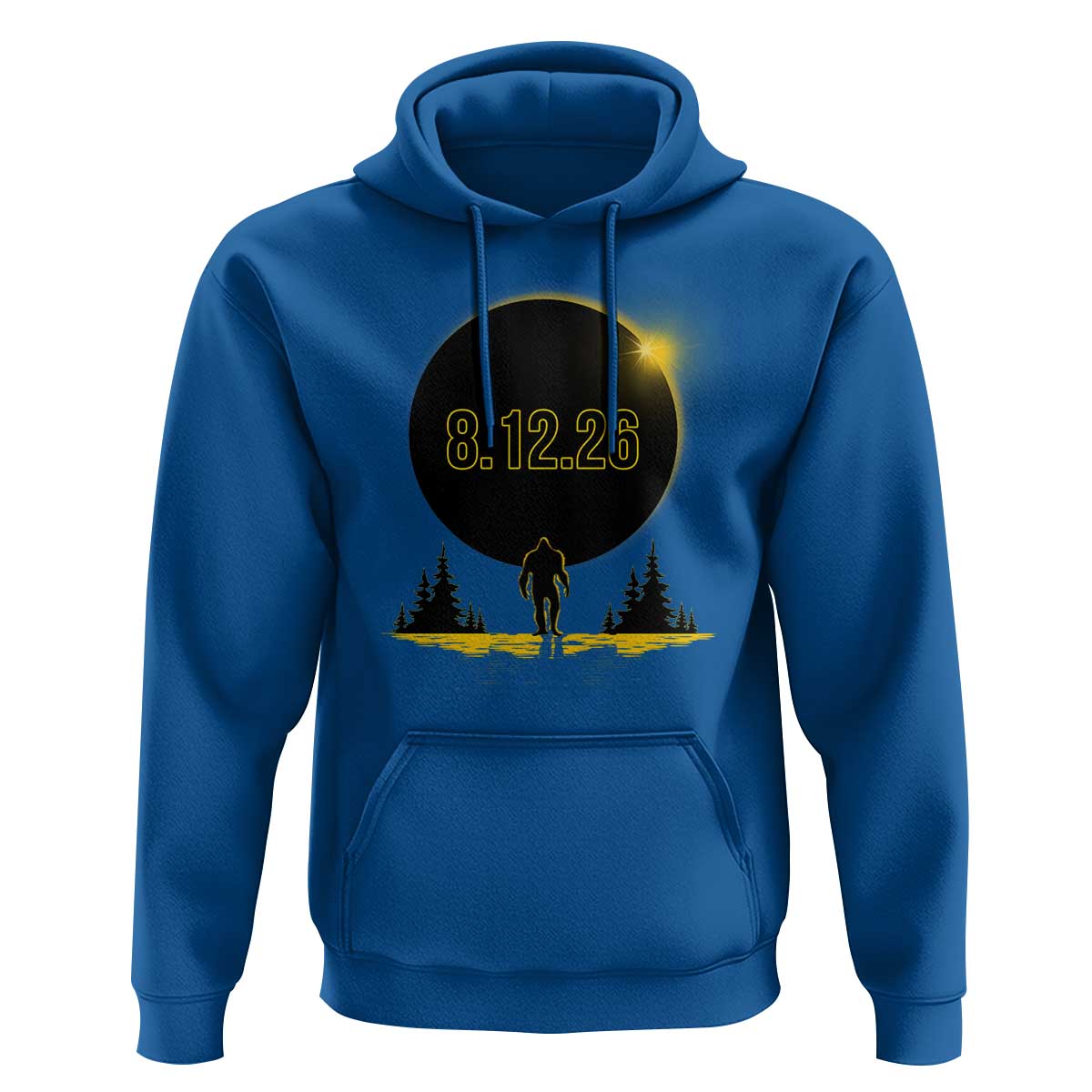 Bigfoot August 12 2026 Total Solar Eclipse Hoodie Totality Sasquatch Cryptid Stargazer Memorabilia