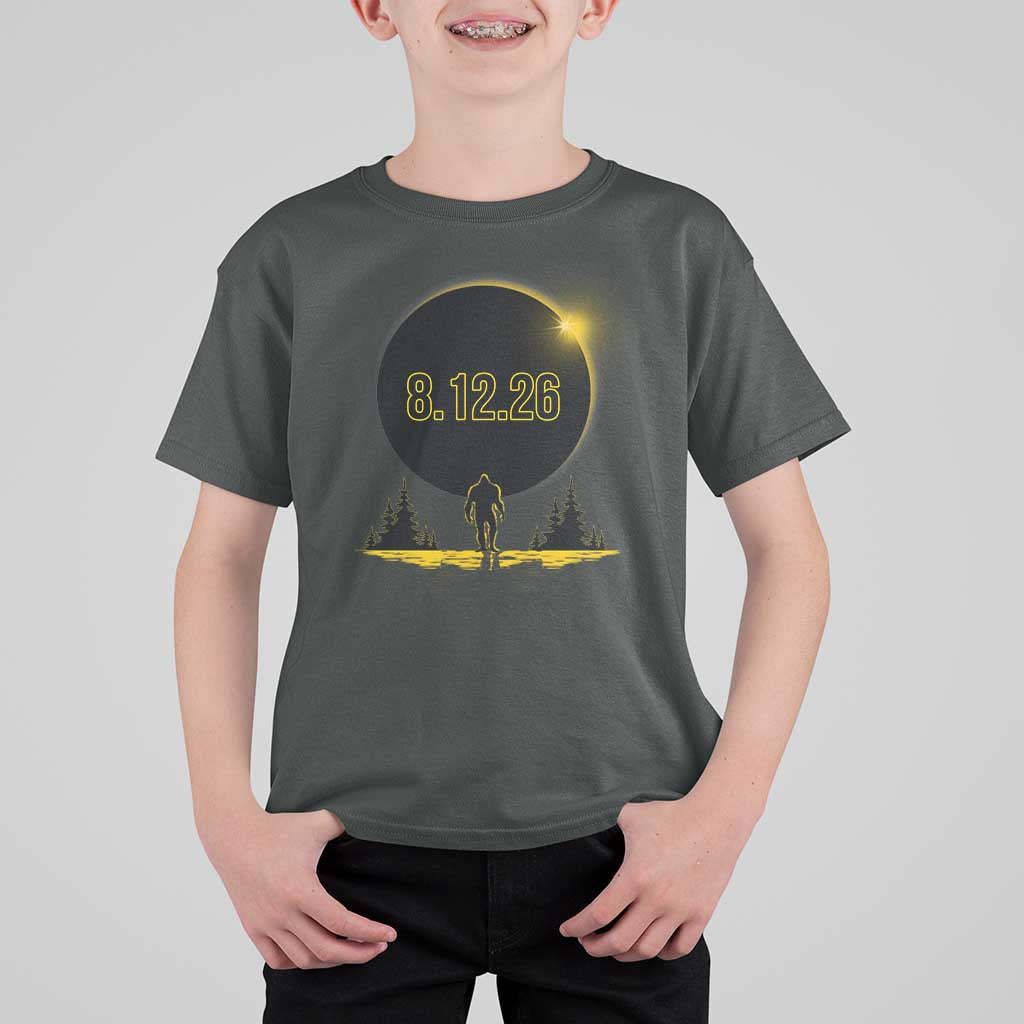 Bigfoot August 12 2026 Total Solar Eclipse T Shirt For Kid Totality Sasquatch Cryptid Stargazer Memorabilia