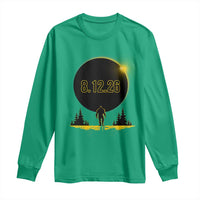 Bigfoot August 12 2026 Total Solar Eclipse Long Sleeve Shirt Totality Sasquatch Cryptid Stargazer Memorabilia