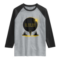 Bigfoot August 12 2026 Total Solar Eclipse Raglan Shirt Totality Sasquatch Cryptid Stargazer Memorabilia